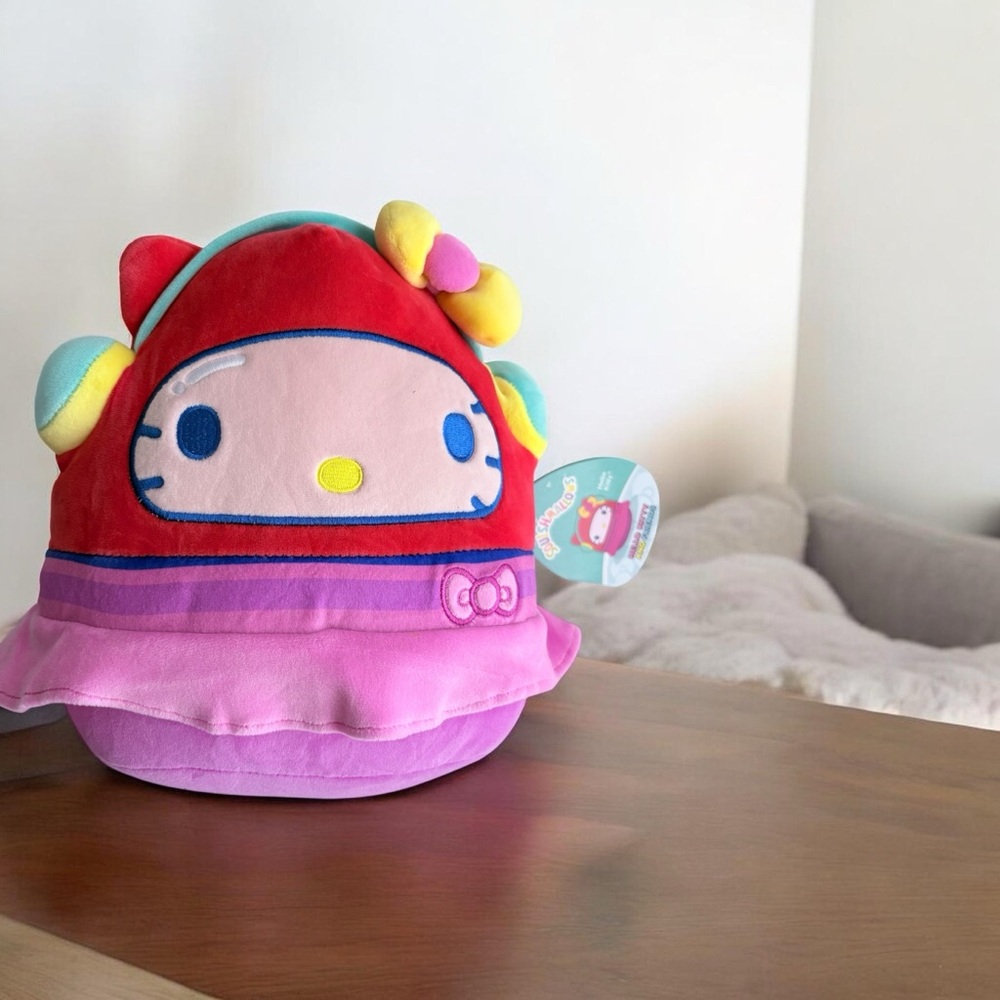 NWT Squishmallows Pink Hello Kitty Kawaii Arcade Sz 8 Plush Easter Kelly Toys - Picture 2 of 5